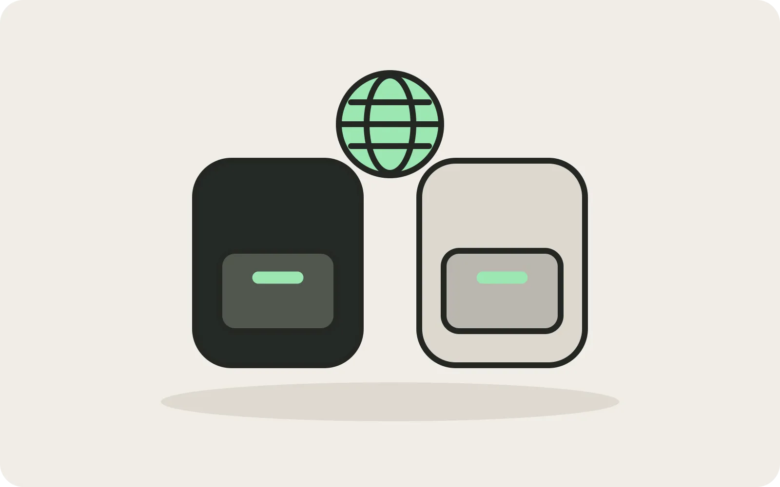 Editorial illustration of two appliances and regional model references